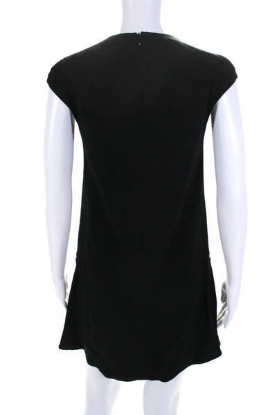 Stella McCartney Womens Black Crew Neck Sleeveless A-line Dress Size 36