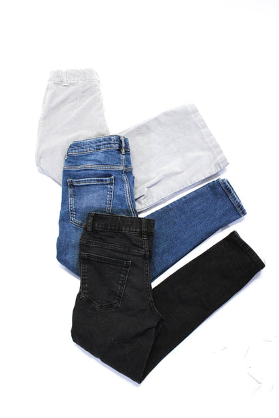 Jacadi Zara Childrens Girls Pants Jeans Gray Blue Black Size 10 9 Lot 3