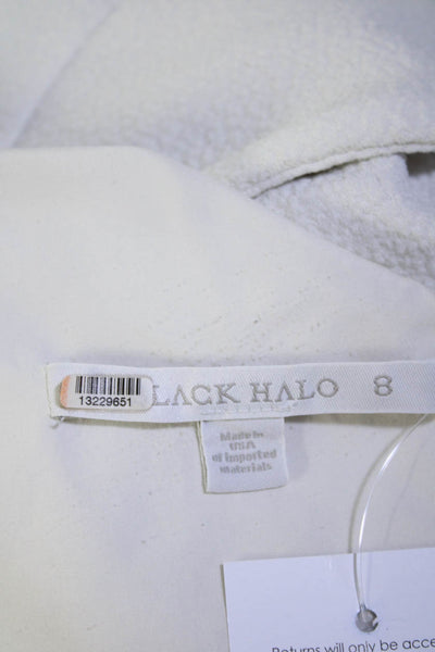 Black Halo Womens White Pravella Jumpsuit Size 8 13229651