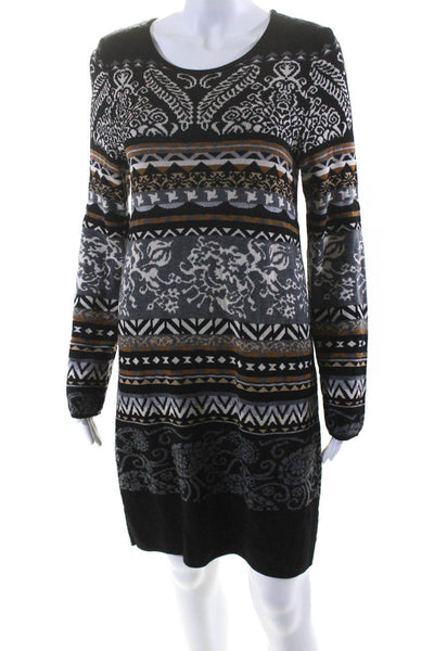 Fuzzi Womens Black Nordique Sweater Dress Size 4 11474517