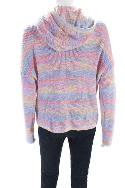 27 Miles Women's Striped Cotton Pullover Hoodie Multicolor Size S
