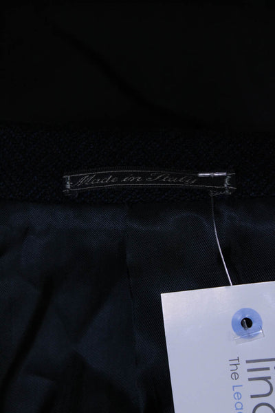 Corneliani Mens Cashmere Darted Buttoned Collared Blazer Jacket Navy Size EUR50
