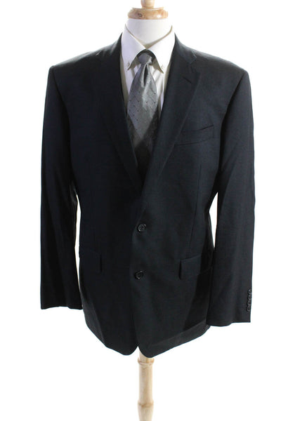 Brooks Brothers Mens Wool Buttoned Darted Collared Blazer Gray Size EUR44