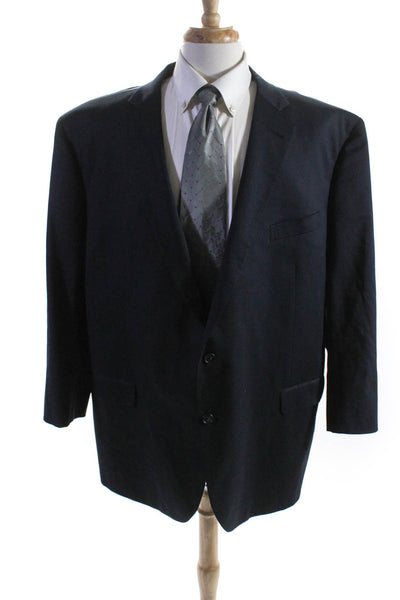 Brooks Brothers Mens Wool Buttoned Collared Long Sleeve Blazer Navy Size EUR54