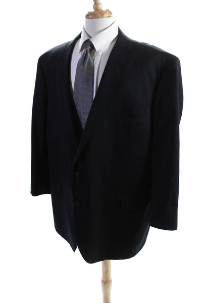 Brooks Brothers Mens Wool Buttoned Collared Long Sleeve Blazer Navy Size EUR54