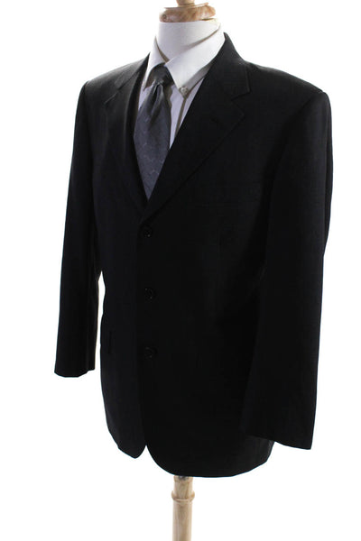 Brooks Brothers Mens Wool Buttoned Collared Long Sleeve Blazer Gray Size EUR42