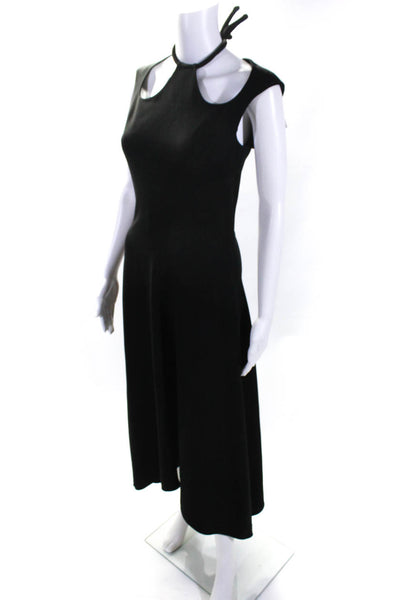 Proenza Schouler Womens Back Zip Sleeveless Cut Out Halter Gown Black Size 0