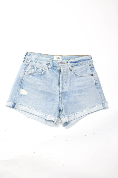 Citizens of Humanity Ella Moss Womens Jean Shorts Blue White Size 25 S Lot 2