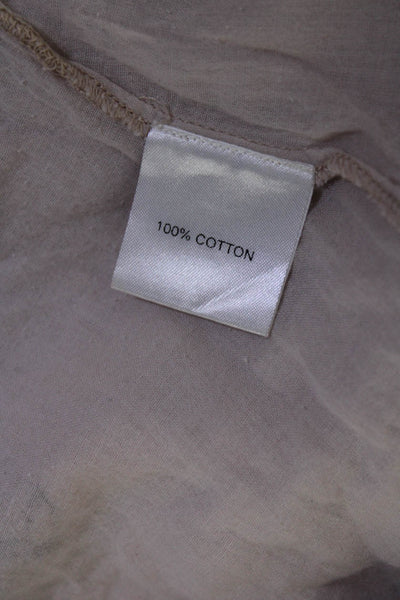 Roberta Freymann Womens Brown Cotton Floral Short Sleeve A-Line Dress Size S
