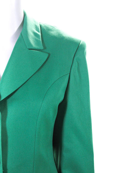Weill Womens Collared Darted Long Sleeve Buttoned Blazer Green Size EUR34