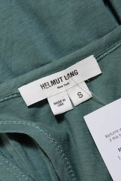 Helmut Lang Womens Racerback Jersey Sheath Tank Dress Teal Green Size Small