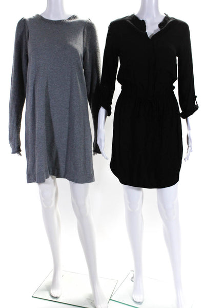 Splendid Womens Round Neck Long Sleeve Pullover Dresses Gray Size XS S Lot 2