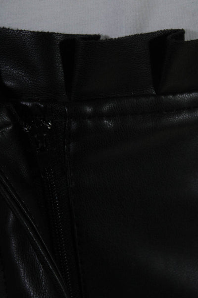 Zara Michael Kors Womens Zipped Pleated Hem A-Line Skirt Black Size XS 2 Lot 2