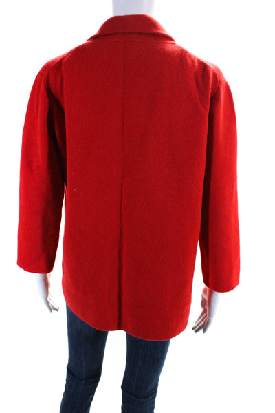 J Crew Womens Long Sleeves Sweater Jacket Red Cotton Size Medium