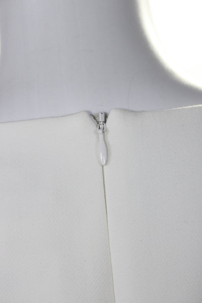 Trina Turk Women's V-Neck Long Sleeves Legendary Top Blouse Winter White Size 6