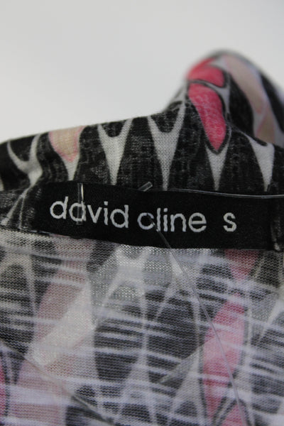 David Cline Women's Long Sleeves Button Down Mini Dress Multicolor Size S