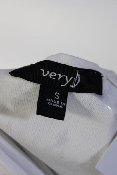 Very J Women's V-Neck Spaghetti Straps A-Line Paisley Midi Dress White Size S