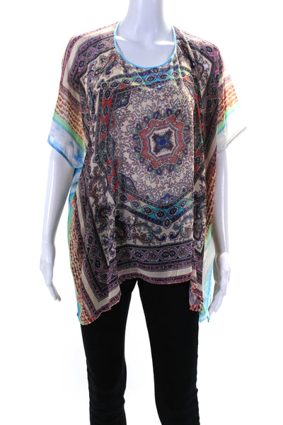 Clover Canyon Women's Round Neck Short Sleeves Paisley Blouse One Size