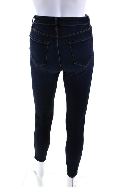L'Agence Womens Stretch Denim High Rise Skinny Jeans Dark Blue Size 26