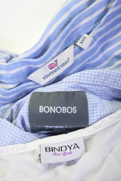 Vineyard Vines Bonobos Bindya Womens Striped Knit Shirts White 2XS Medium Lot 3