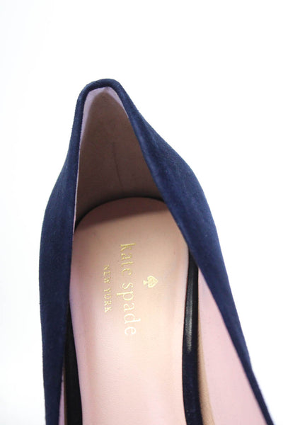 Kate Spade New York Womens Suede Sequined Charlize Pumps Navy Blue Size 9 Medium