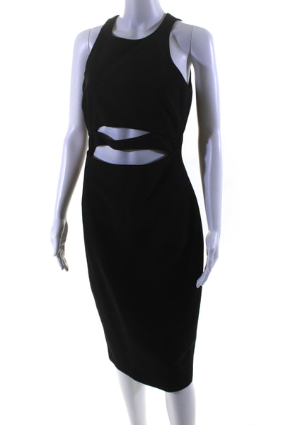 Elizabeth and James Womens Cut Out Sleeveless Lined Pencil Dress Black Size 10