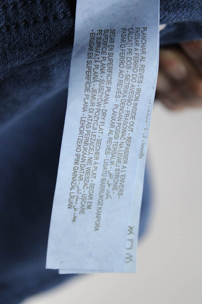 Zara Mens Collared Long Sleeved Button Down Basic Denim Jacket Navy Blue Size S