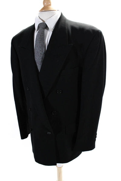 Pierre Cardin Paris Men's Long Sleeve Double Breast Lined Jacket Black Size 44