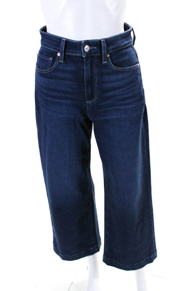 Paige Womens Cotton Denim Mid-Rise Straight Leg Spotlight Jeans Blue Size 26