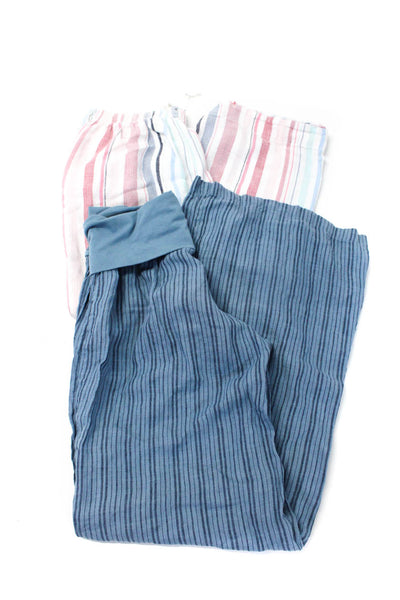 Cloth & Stone Fresh Laundry Womens Striped Straight Leg Pants White Size S Lot 2