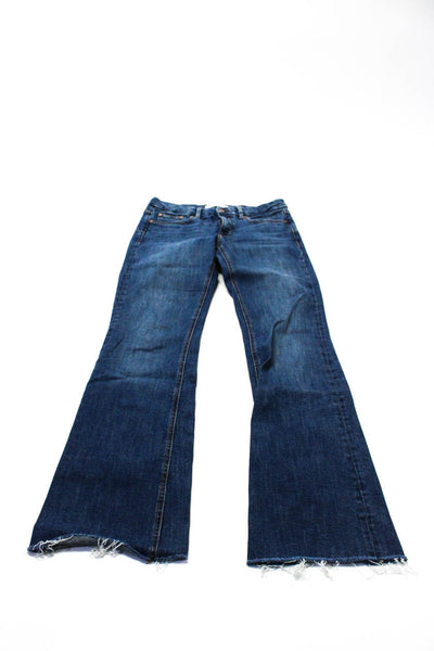 Zara Womens Cotton Buttoned Flare Bootcut Leg Light Wash Jeans Blue Size 6 Lot 2