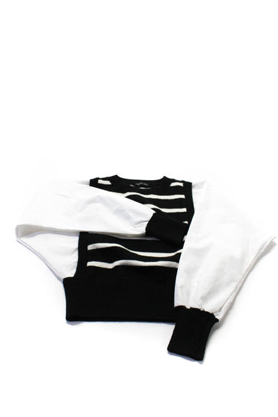 Robertson + Rodeo Zara Womens Striped Knitted Sweater Black Size S M Lot 2