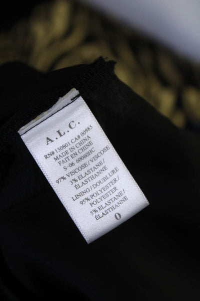 ALC Womens Sleeveless V Neck Studded A Line Dress Black Size 0
