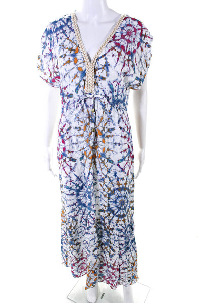 AK Anna Kay Women's Sleeveless Empire Waist Tiered Multicolor Maxi Dress Size M