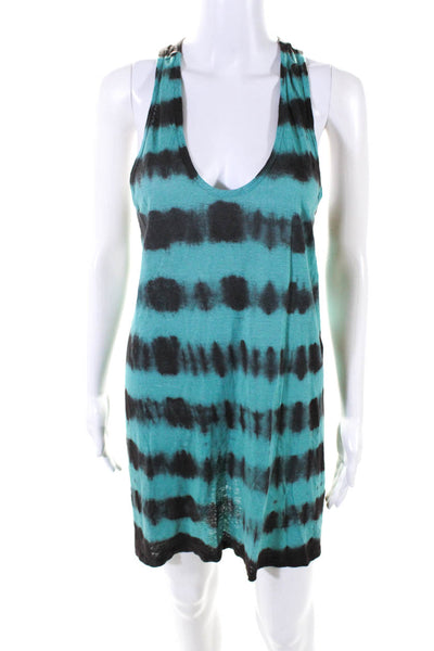 Joie Women's Scoop Neck Racer Back Tie Dye A-Line Casual Mini Dress Size S