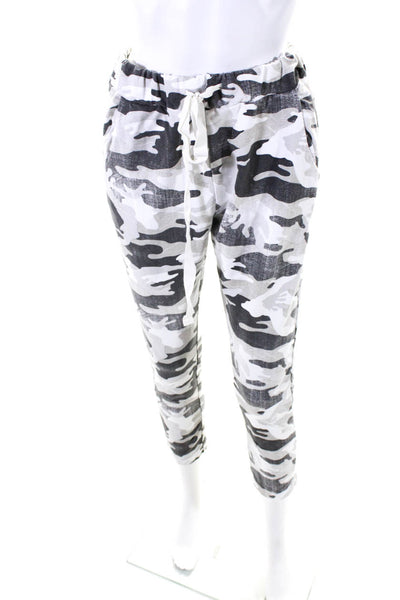 Free For Humanity Women's Drawstring Waist Straight Leg Camouflage Pant Size M