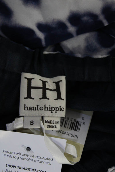 Haute Hippie Women's Elastic Cutout A-Line Tie Dye Silk Midi Skirt Size S