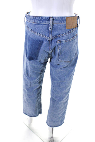 Rag & Bone Womens Denim Cut Off High Rise Button Fly Jeans Pants Blue Size 27