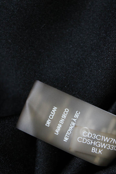 Calvin Klein Womens Bow Tied Draped Sleeveless Zipped A-Line Dress Black Size 10