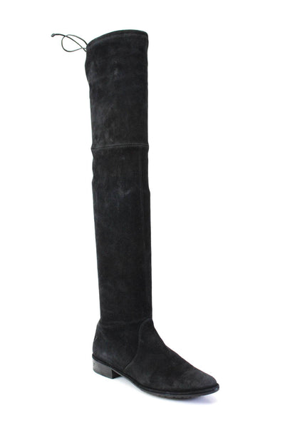 Stuart Weitzman Womens Suede Over The Knee High Boots Black Size 7 Medium