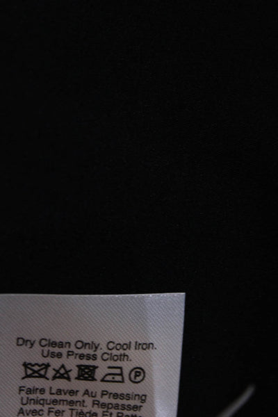 DKNY Womens Black Cotton Textured High Neck Long Sleeve Jacket Size 16