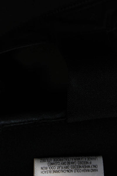 BCBGMAXAZRIA Women's V-Neck Sleeveless Faux Leather Cropped Top Black Size S