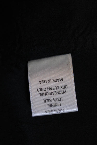 J. Mendel Womens Collared Buttoned Sleeveless Shift Dress Black White Size 2
