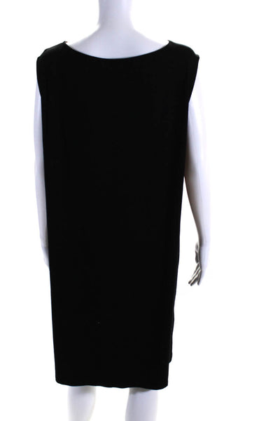 Eileen Fisher Womens Round Neck Sleeveless Pullover A-Line Dress Black Size M