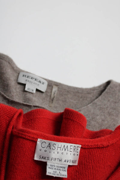 Cashmere Collection Repeat Womens Cashmere Pullover Sweaters Red Size M L Lot 2