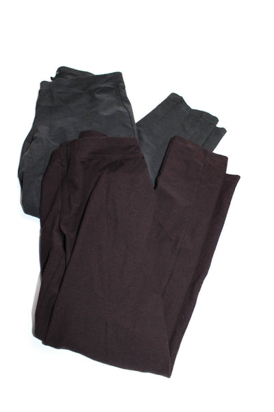 Eileen Fisher Womens Elastic Waist Tapered Slip-On Dress Pants Gray Size S Lot 2