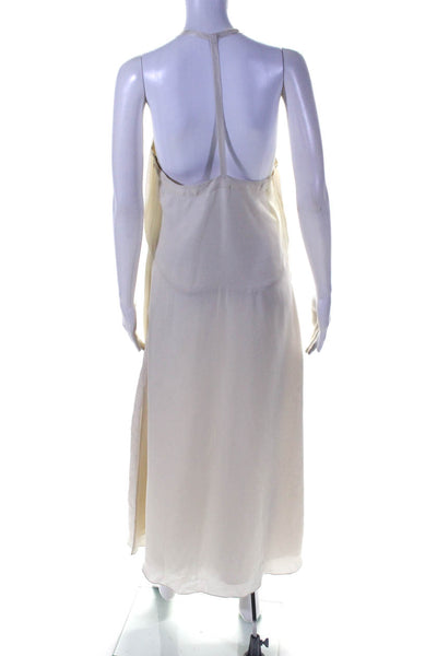 Maria McManus Womens Sleeveless High Waist Maxi Dress White Size Small