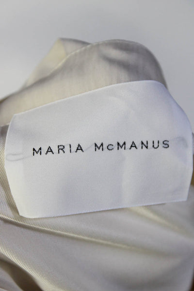 Maria McManus Womens Sleeveless High Waist Maxi Dress White Size Small