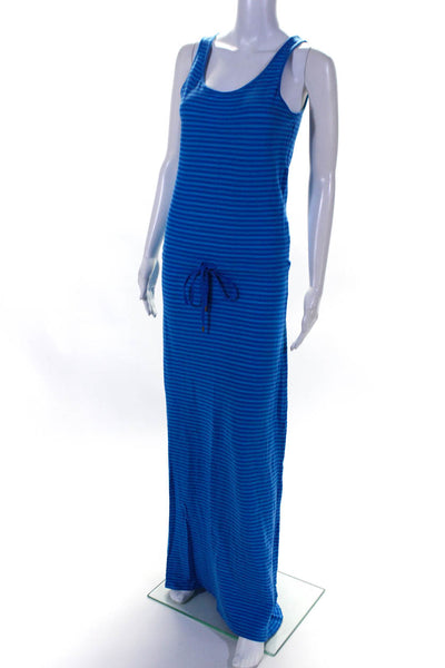 Lauren Ralph Lauren Womens Striped Sleeveless Maxi Dress Blue Size Small