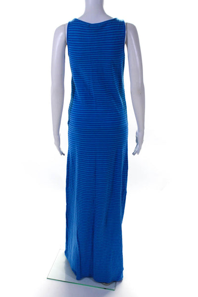 Lauren Ralph Lauren Womens Striped Sleeveless Maxi Dress Blue Size Small